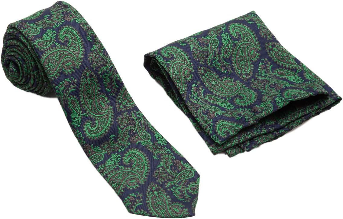 Vibhavari Men's Tie and Pocket Square (Ethnic Design)