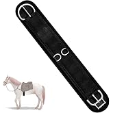 Eccliy 32 Inch Elastic Western Horse Cinch, Saddle Girth, | Wide Elastic Horse Cinch, with Metal Buckles, Flexible Fit for Western Saddles, Trail Riding, Training and Everyday Use