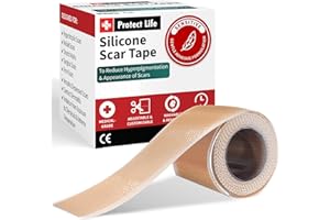 Medical-Grade Silicone Scar Tape Roll (1.6" x 118") Silicone Scar Sheets Keloid Bump Removal - Reusable Silicone Tape Scar Re