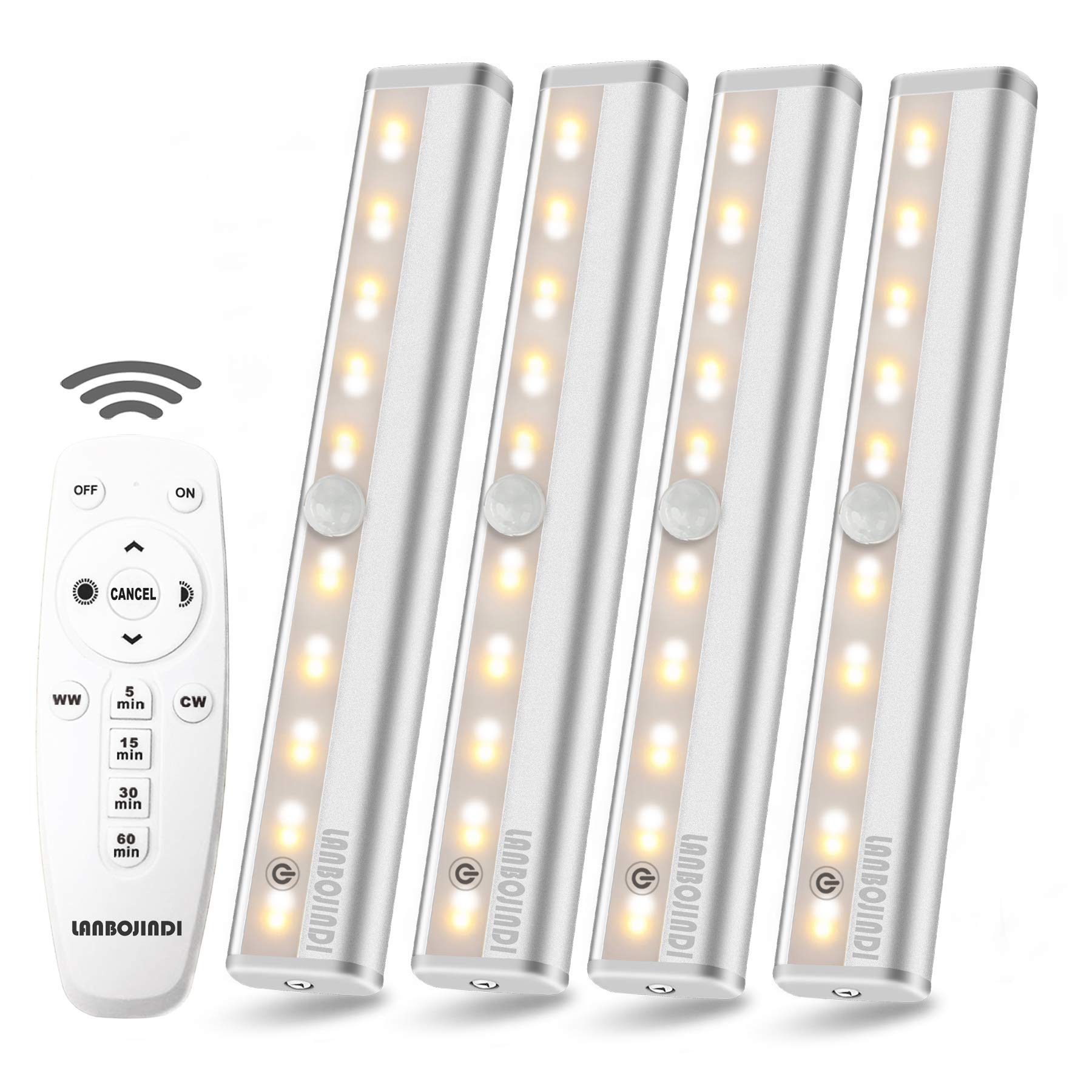 Buy LANBOJINDI Battery Operated Under Lights with Remote 4 Pack
