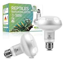 REPTI HOME Reptile Heat Lamp 2Pack 100W, Intense