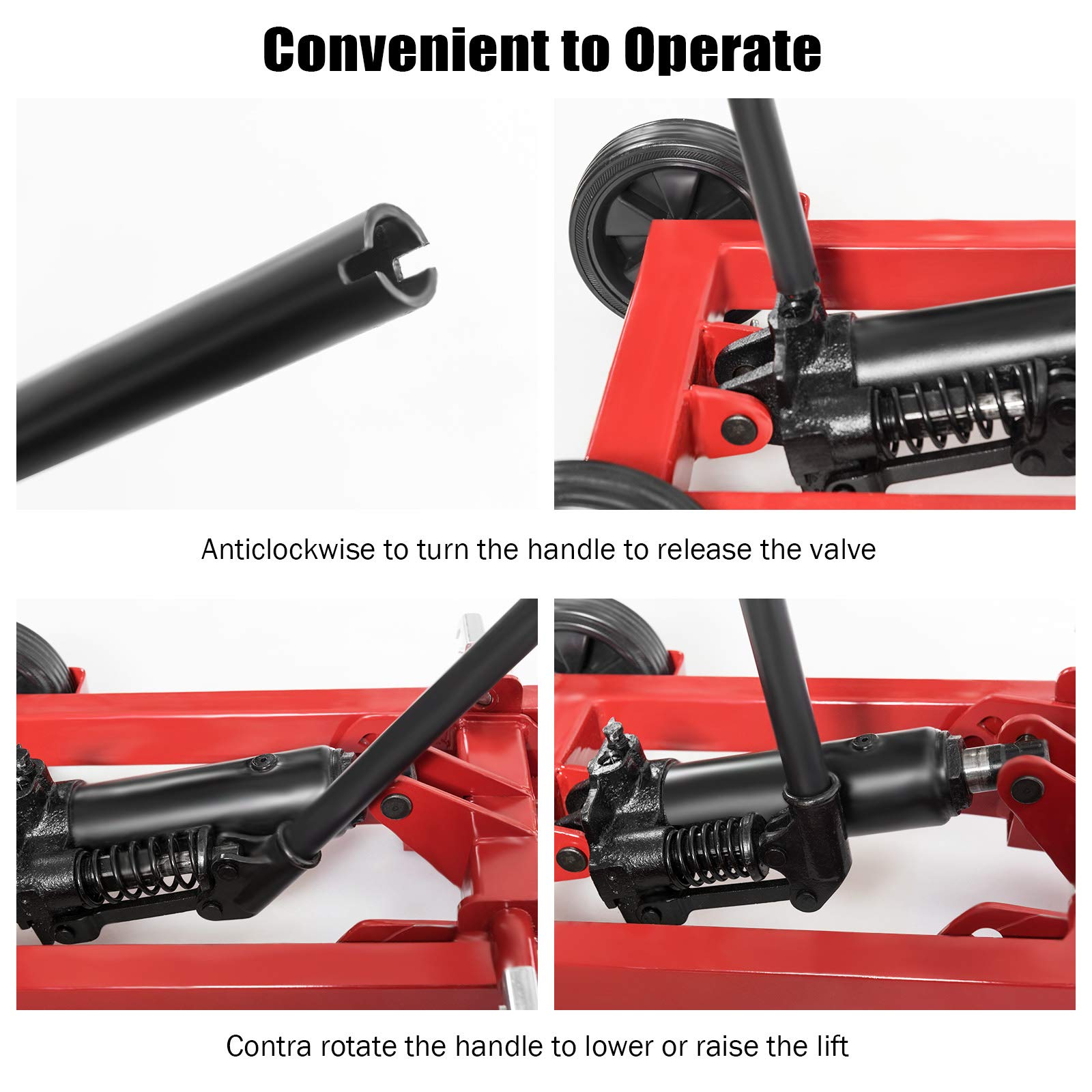 Goplus Lawn Mower Lift, 500LBS Zero Turn Mower Lift With Hydraulic Jack