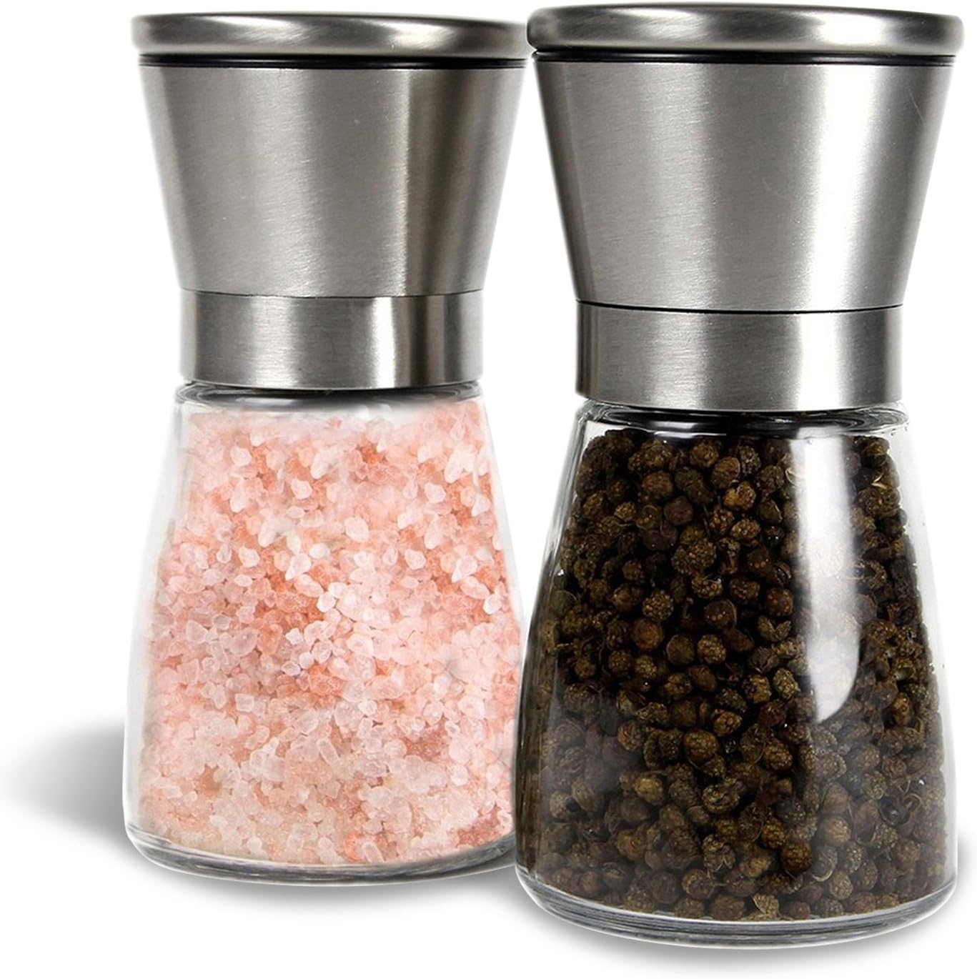 Premium Stainless Steel Salt and Pepper Grinder (Set of 2
