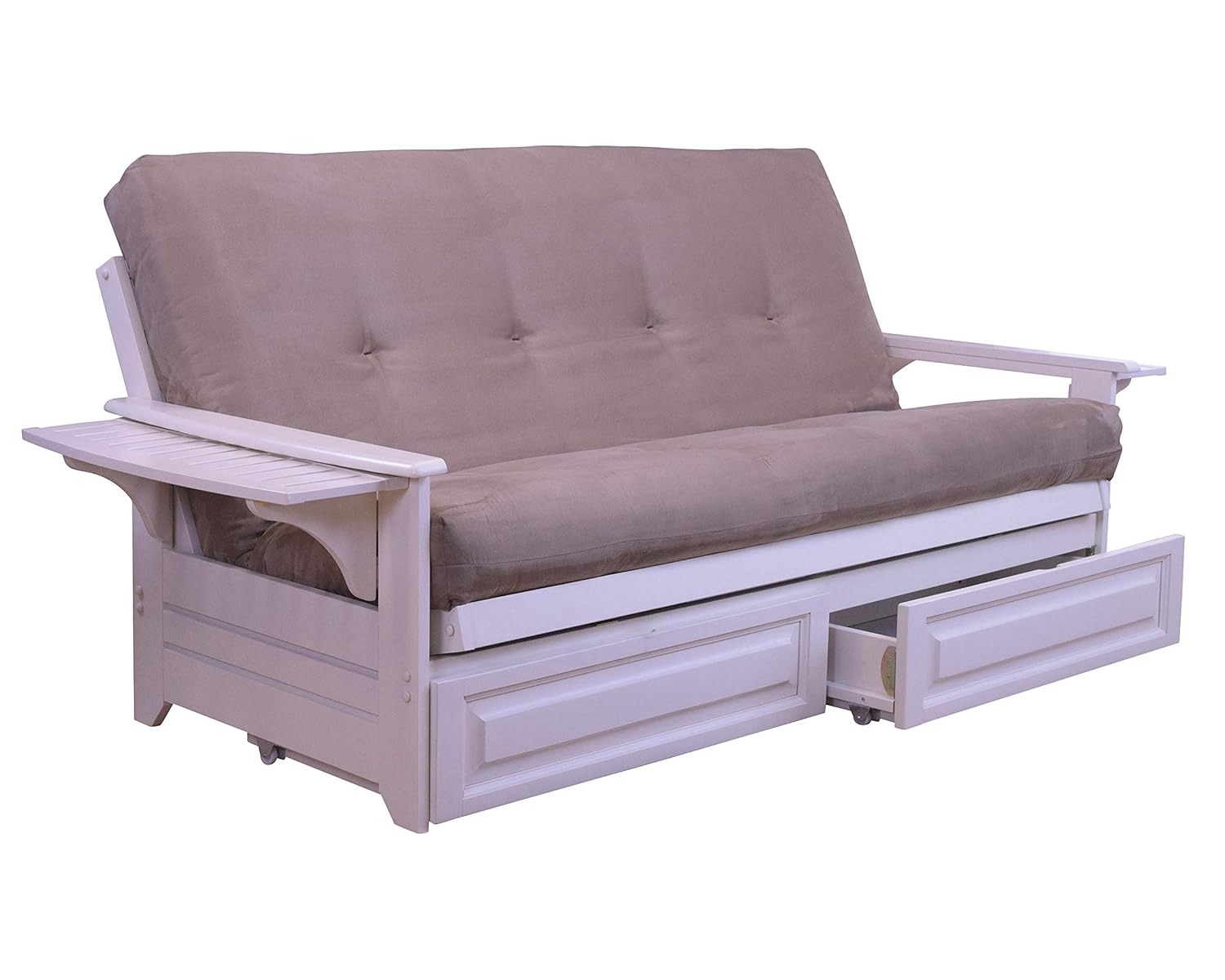 Cordova Futons Ocean Side Futon Antique White Finish Wood