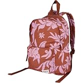 Roxy Sugar Baby Backpack - Ditsy Orchid | 14L Backpack, Lightweight Recycled Polyester Design with Zippered Front Pocket for Work, Travel and Commuting