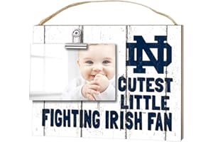 KH Sports Fan 10" x 8" Notre Dame Fighting Irish Clip It Weathered Baby Logo Collage Photo Frame