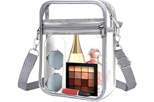 BANYAKONG Clear Bag Stadium Approved,Clear Crossbody Purse Bag, with Adjustable Shoulder Strap for Women, With front pocket