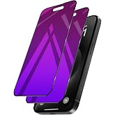 2 Pack for iPhone 14 Pro Max Privacy Screen Protector Tempered Glass for iPhone14ProMax 6.7inch Anti-Spy Private Glass Film Anti-Blue Light No Bubble Anti-Scratch Full Coverage Gradient Purple