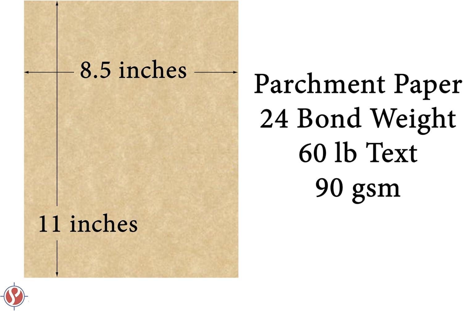 Parchment Paper Text 24lb, Size 8.5 X 11 Inches, 50 Sheets Per Pack (Aged) : Academic Awards And Incentives Supplies : Office Products
