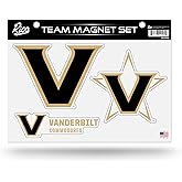 Rico Industries NCAA Vanderbilt Commodores Team Magnet Set 8.5" x 11" - Home Décor - Regrigerator, Office, Kitchen
