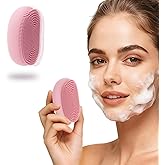 Portable Facial Cleansing Brush, Silicone Waterproof Rechargeable Unisex Facial Face Scrubber with Cleansing, Exfoliating, and Massaging Functions, Electric Facial Cleanser Facial Exfoliator.(Pink)