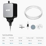 NICREW Nano Silent Max Air Pump 36 L/H for 40-80 L Aquariums Quiet <35dB view 6