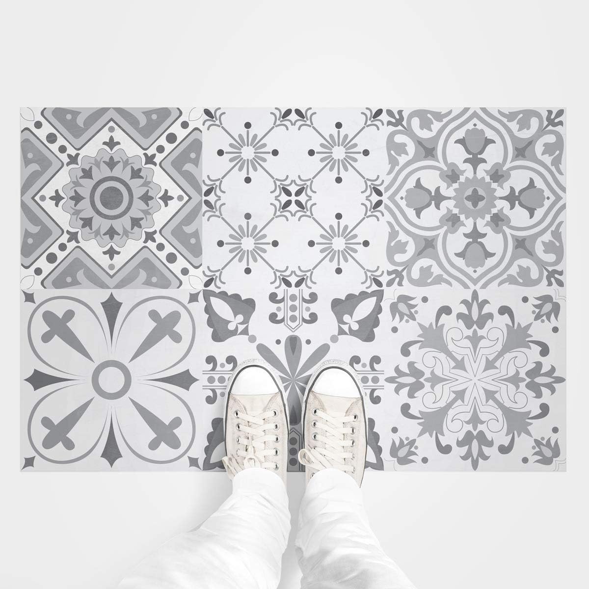 Ambiance-Live Floor Tile Stickers, Amos, 60 x 90 cm - Image 4