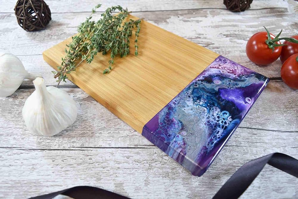 Purple Cutting Board 24x15cm Bamboo Chopping Board for Kitchen