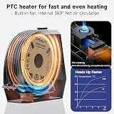 Creality Space PI Filament Dryer 1kg 1.75/2.85mm 360° Hot Air 110W PTC view 3