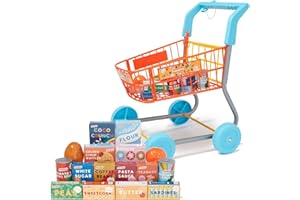 Casdon Shopping Trolley | Colourful Toy Shopping Trolley for Children Aged 3+ | Equipped with Everything Needed for an Exciting Shopping Trip!