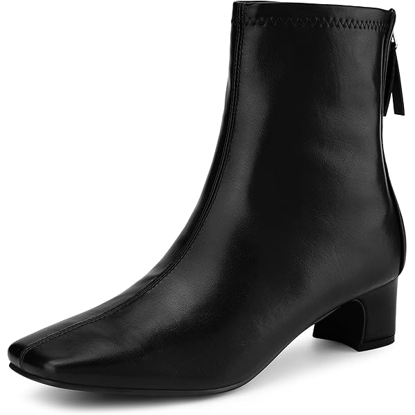 Botines Estilo Western Con Cremallera Y Tacón Bajo Para Mujer Jamal 6 Allegra K Moda