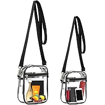 Amazon.com: 2 Packs Clear Crossbody Bag Stadium Approved