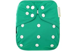 OsoCozy One Size Cloth Diaper Covers - Adjustable Snap Fit & Double Leg Gussets for Baby Boys & Girls from 8-35 Pounds. Use with Prefold, Flat or Fitted Cloth Diapers or Snap-in Inserts.