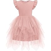 Arshiner Toddler Girls Tutu Dress Summer Irregular Hem Tulle Formal Party Dresses