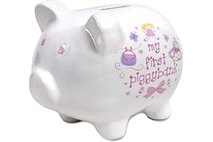 Baby Essentials Baby’s First Piggy Banks for Boys and Girls in Blue or Pink (Pink)