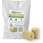 VidaWool 1.5" Seed Starter Plugs-Hydroponic Pods- Stone Wool-Rock Wool Cubes for Hydroponics-Plant Starter Grow Pods-Hydropon