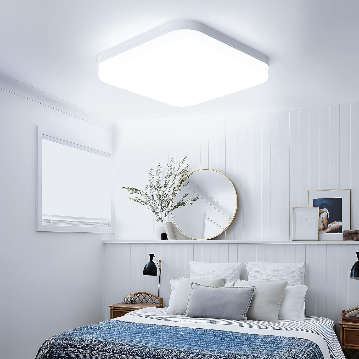 EASY EAGLE LED Deckenleuchte Quadrat: 6500K Deckenlampe LED - IP44 Decke Lampe Panel für Küche Badezimmer Wohnzimmer Keller Flur 23CM 36W （ Pack of 2 6