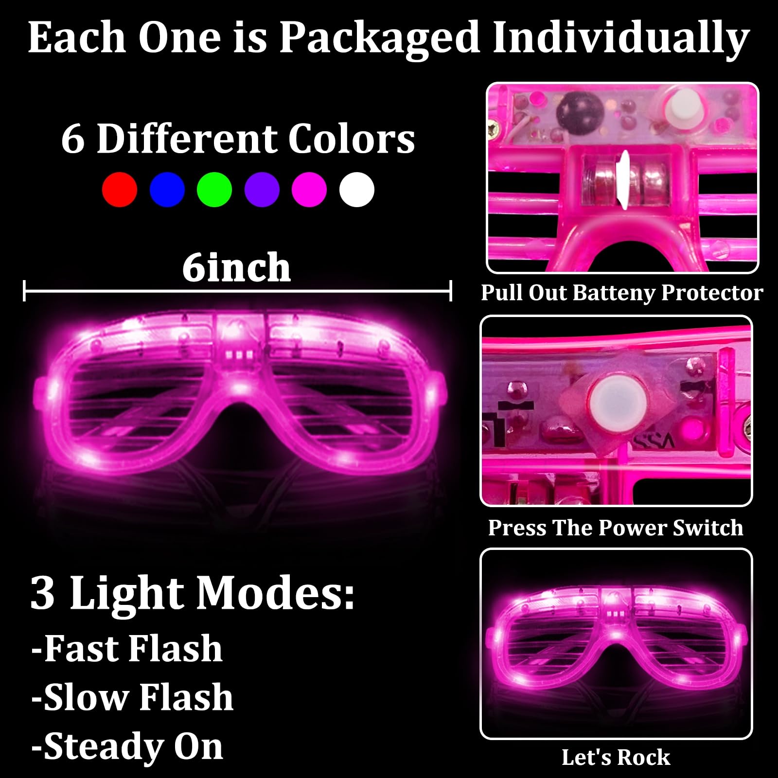 Camlinbo 148 PCS Glow in the Dark Party Supplies- 24 Pcs 16