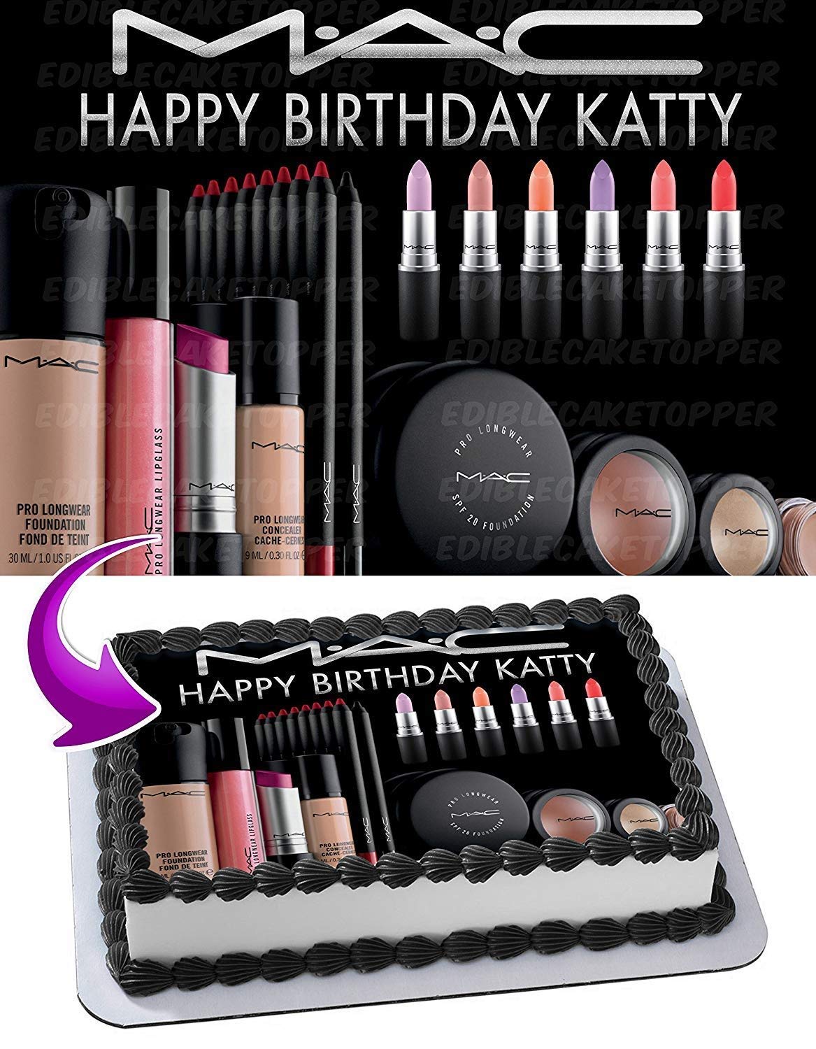 Decorations Cake Toppers Personalised Lipstick Nail Varnish