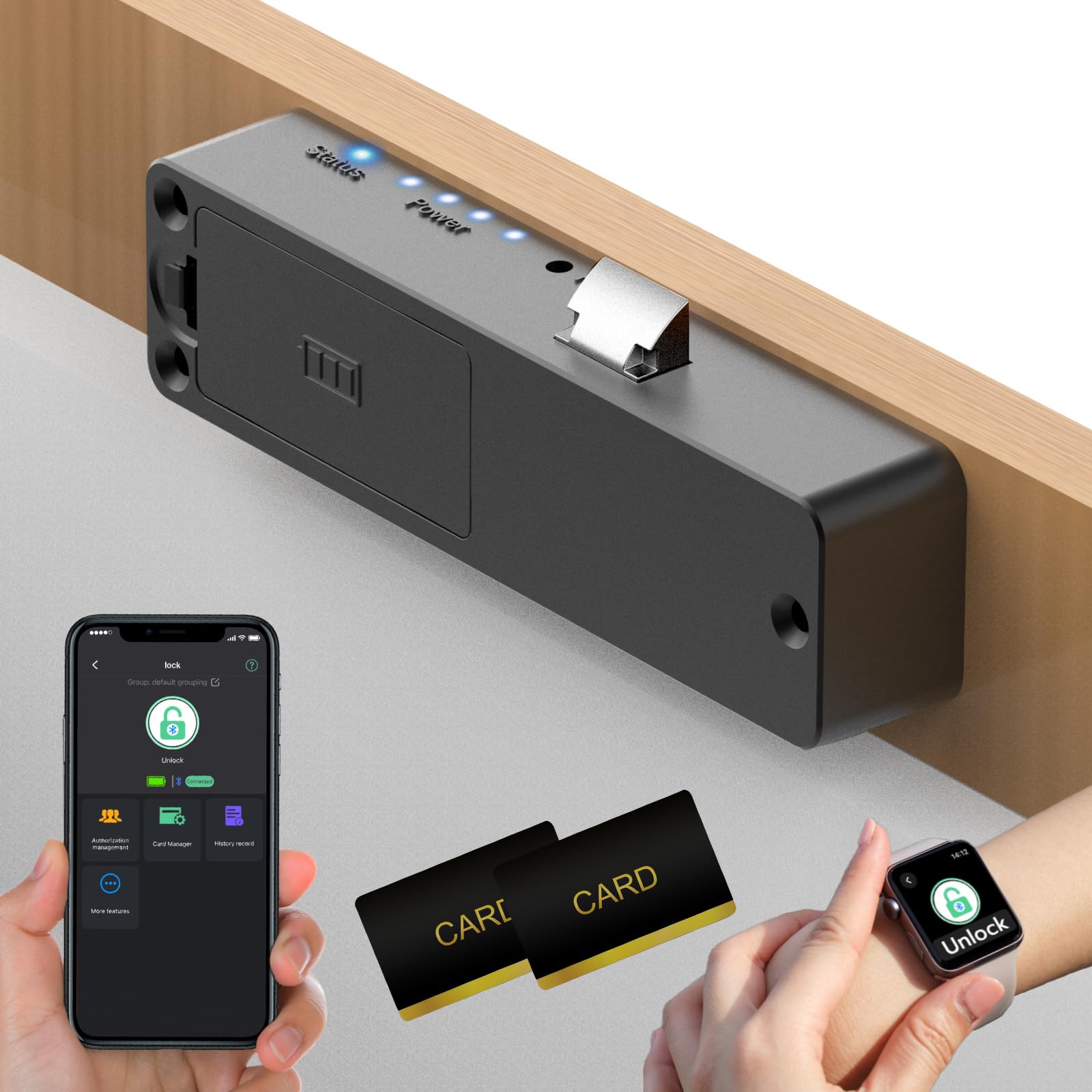 Eseesmart Smart Cabinet Lock, Hidden Magnetic