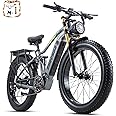 Dual Motor 2000W/1000W Electric Bike for Adult 48V 30AH/20Ah Removable Battery Up to &120 Miles Long Range 26"Fat Tire Off Road Mountain Full Suspension Electric Bicycle,Adjustable Stem,UL Certified