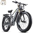 DAMSON Electric Bike for Adult 1000W Ebike 48V 30AH Removable Battery 26"X4"Fat Tire up to 30MPH &118 Miles Long Range Off Ro