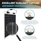 Renogy 50W Flexible Solar Panel 12V Monocrystalline Semi-Flexible for RV Marine view 3