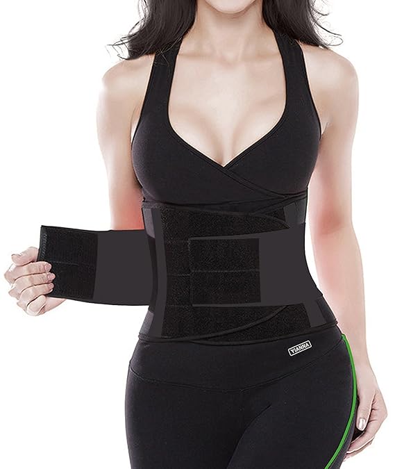 YIANNA Damen Waist Trainer Verstellbar Bauchweggürtel Korsett Unterbrust Sport Corsage