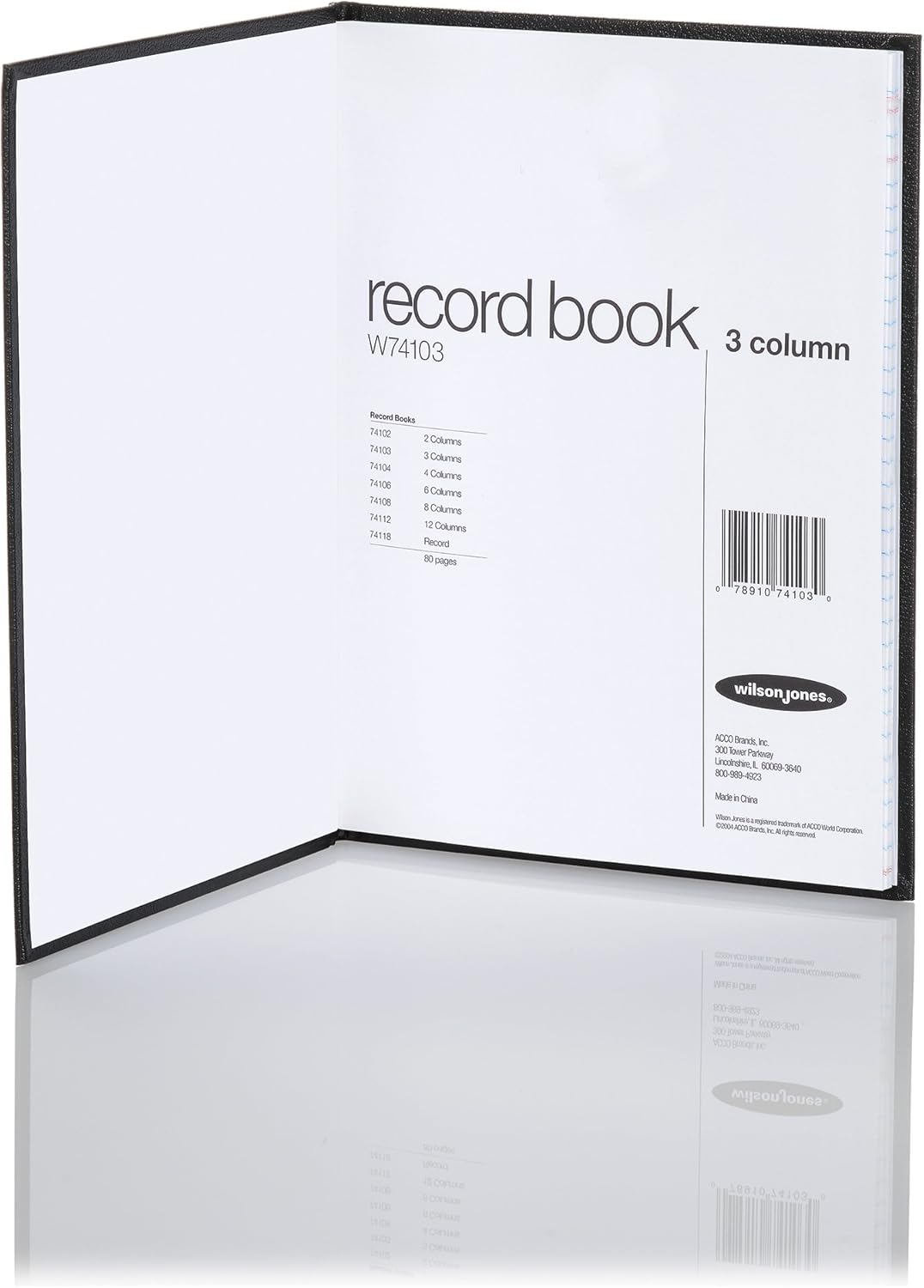Wilson Jones 74100 Account Book, 9 1/4-Inch x 7-Inch, 30 Lines, 80 Pages, 3 Columns (W74103) : Office Products