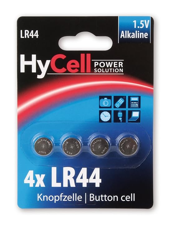 HYCELL 1516-0024 Alkaline Knopfzelle, 4x LR44 1,5V