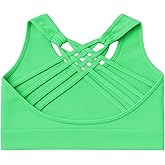Kurve Girl’s Seamless Strappy Back Stretchy Crop Undershirt Bra, Made in USA