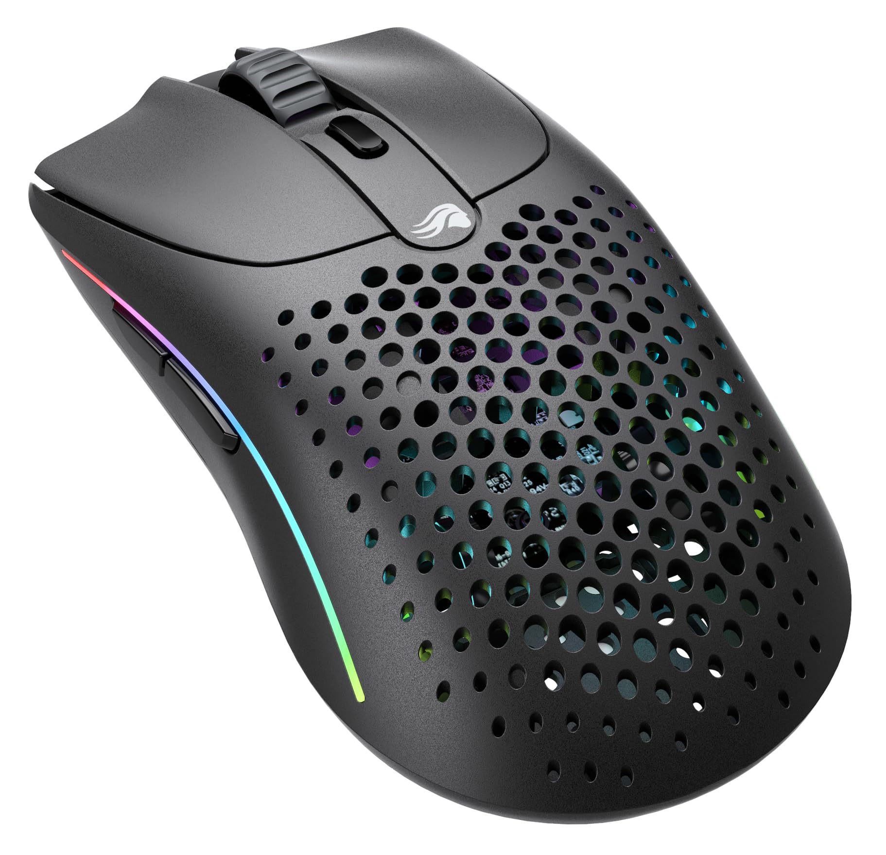 Photo 1 of Glorious Gaming Model O 2 Wireless Gaming Mouse - Hybrid 2.4GHz & Bluetooth Wireless, 68g Superlight, Long Battery Life, 26k BAMF 2.0 Sensor, RGB, Ambidextrous, 6 Buttons, PTFE Feet - Black