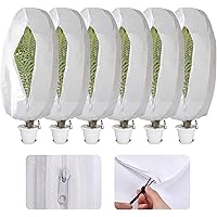 Alpurple 47" X 31.5" Winter Zipper Plant Covers - 6 Packs Warm Plant Protection Cover Bags, Frost Cloth Blanket Protecting Fr