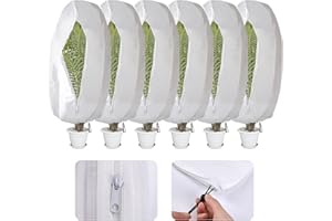 Alpurple 6 Packs Winter Zipper Plant Covers - 47" X 31.5" Warm Plant Protection Cover Bags, Frost Cloth Blanket Protecting Fruit Tree Potted Plants from Freezing Animals Eating