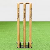 FORTRESS Spring Back Cricket Stumps 28in Pro English Ash Freestanding view 2
