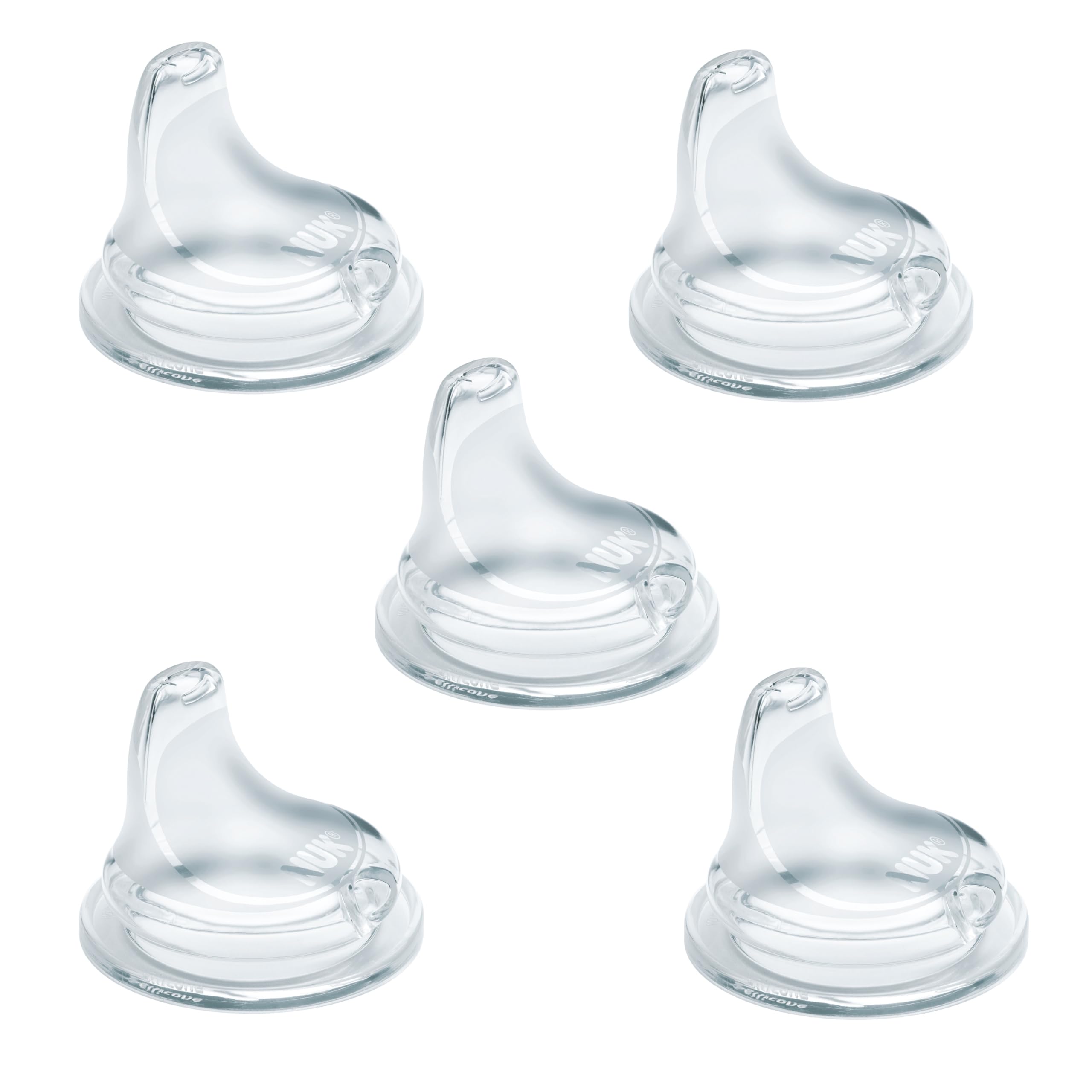 Photo 1 of NUK Replacement Silicone Spout for All NUK Active and Learner Cups, Clear, Pack of 5