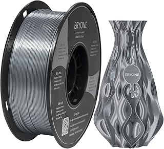 Eryone Ultra Silk PLA 3D-Druckerfilament 1,75 mm, Maßgenauigkeit +/- 0,05 mm, 1 kg/Spule, Silver