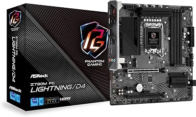 ASRock Z790M PG LIGHTNING D4 Micro ATX Motherboard Intel Z790 LGA 1700 DDR4