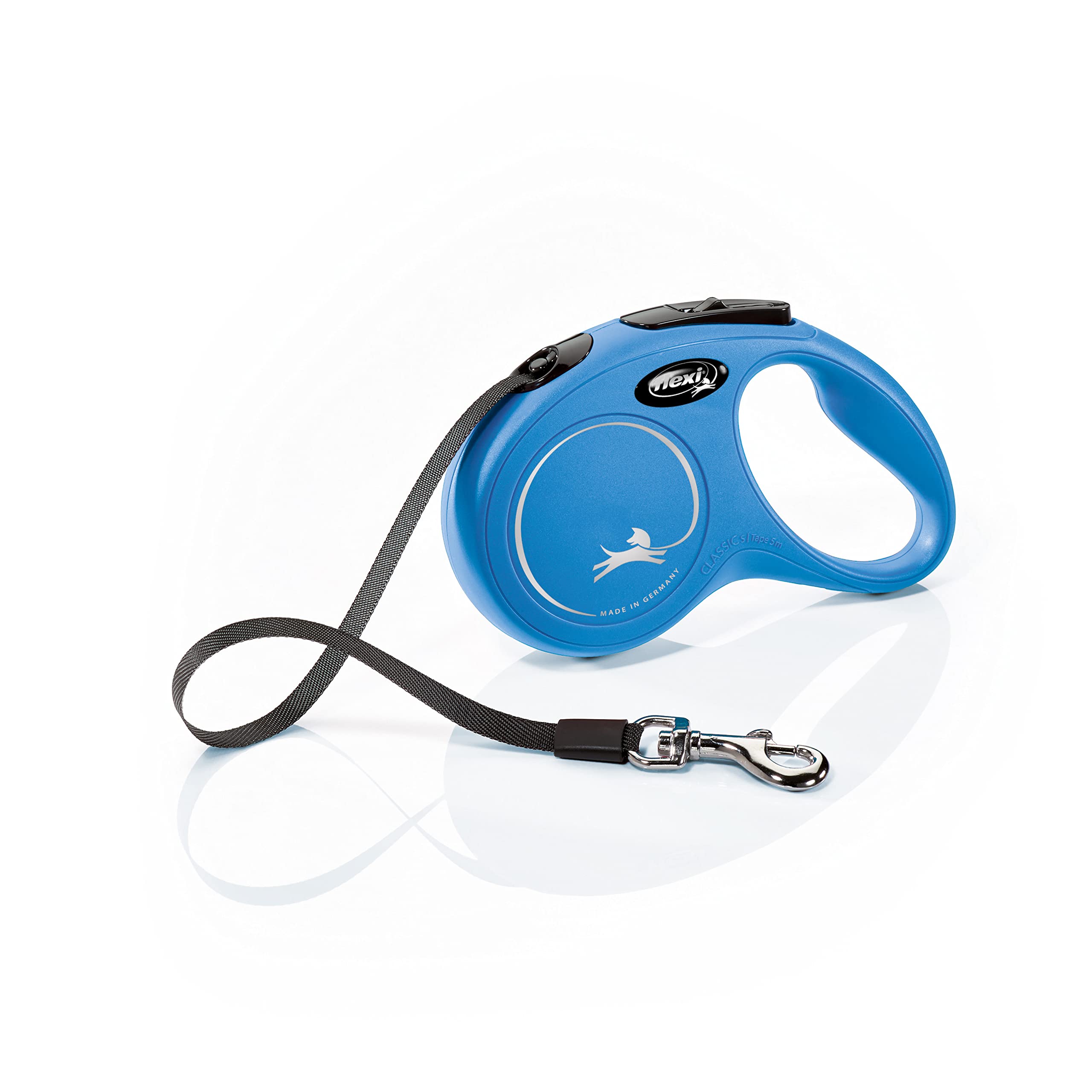 flexi Classic S Tape 5 m blue, retractable leash for dogs up to 15 kg — image 1