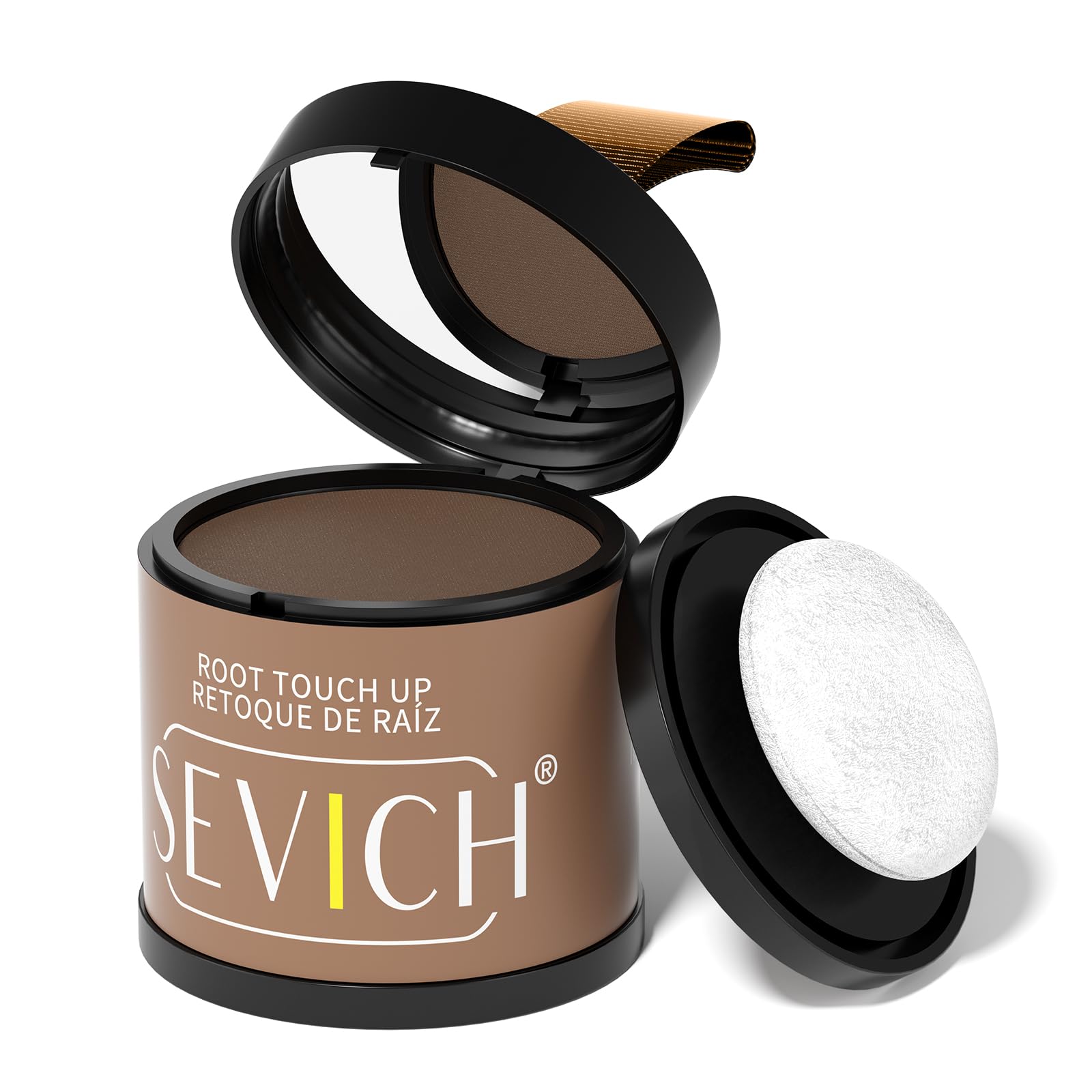 Sevich Hairline Powder 10g Large Capacity - Instantly Conceals Hair Loss, Root Touch Up, Shadow Toppers for Women & Men Thinning Gray Hair - 48H Makeup Lasting, 1 Box = 2.5 Boxes, Brown