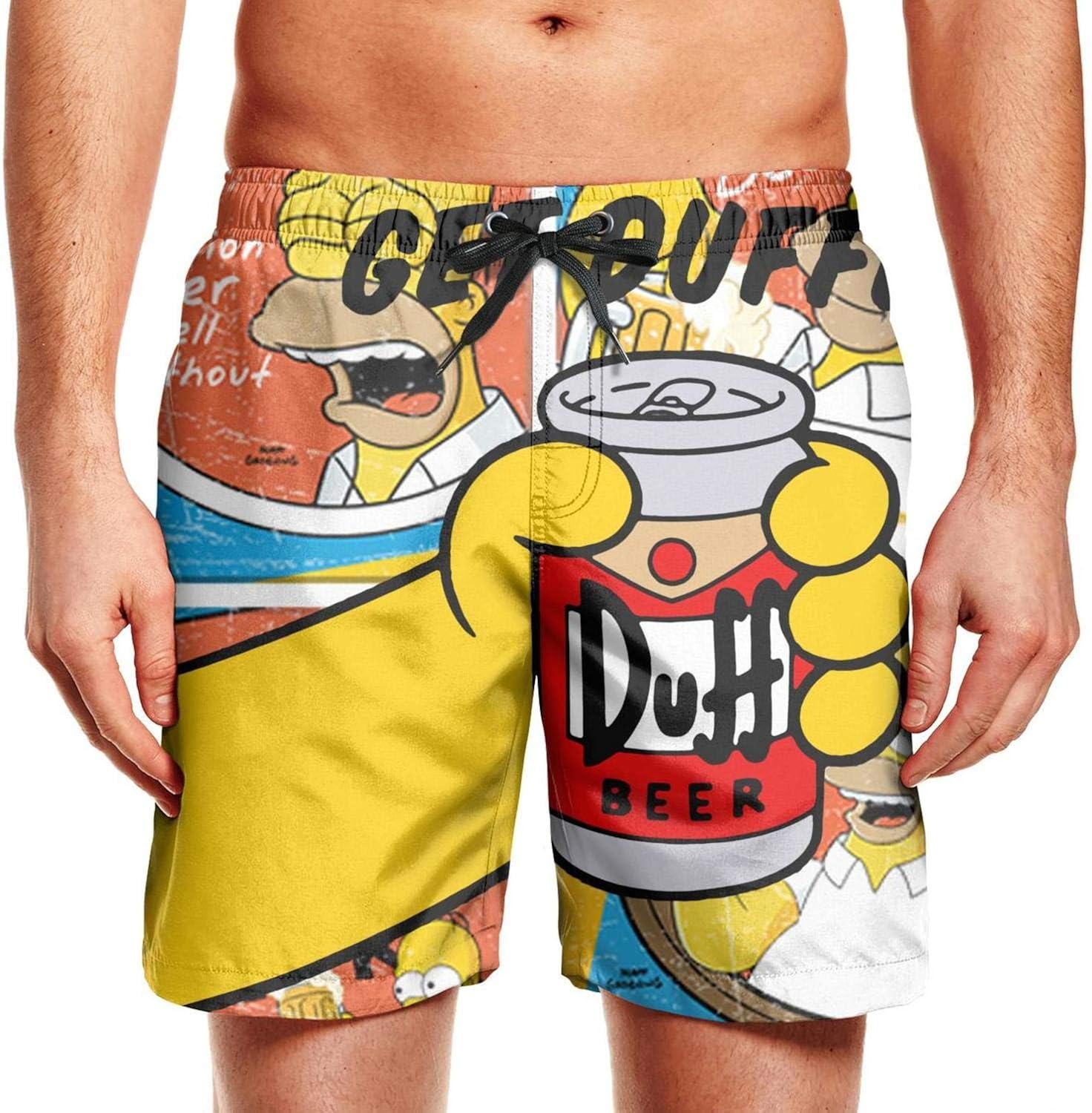 DuffBeerGetDuffed Mens Board Shorts Solid Board Quick Dry Light