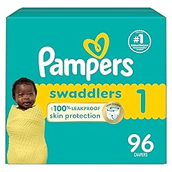 Pampers Baby Diapers - Swaddlers - Size 1, 96