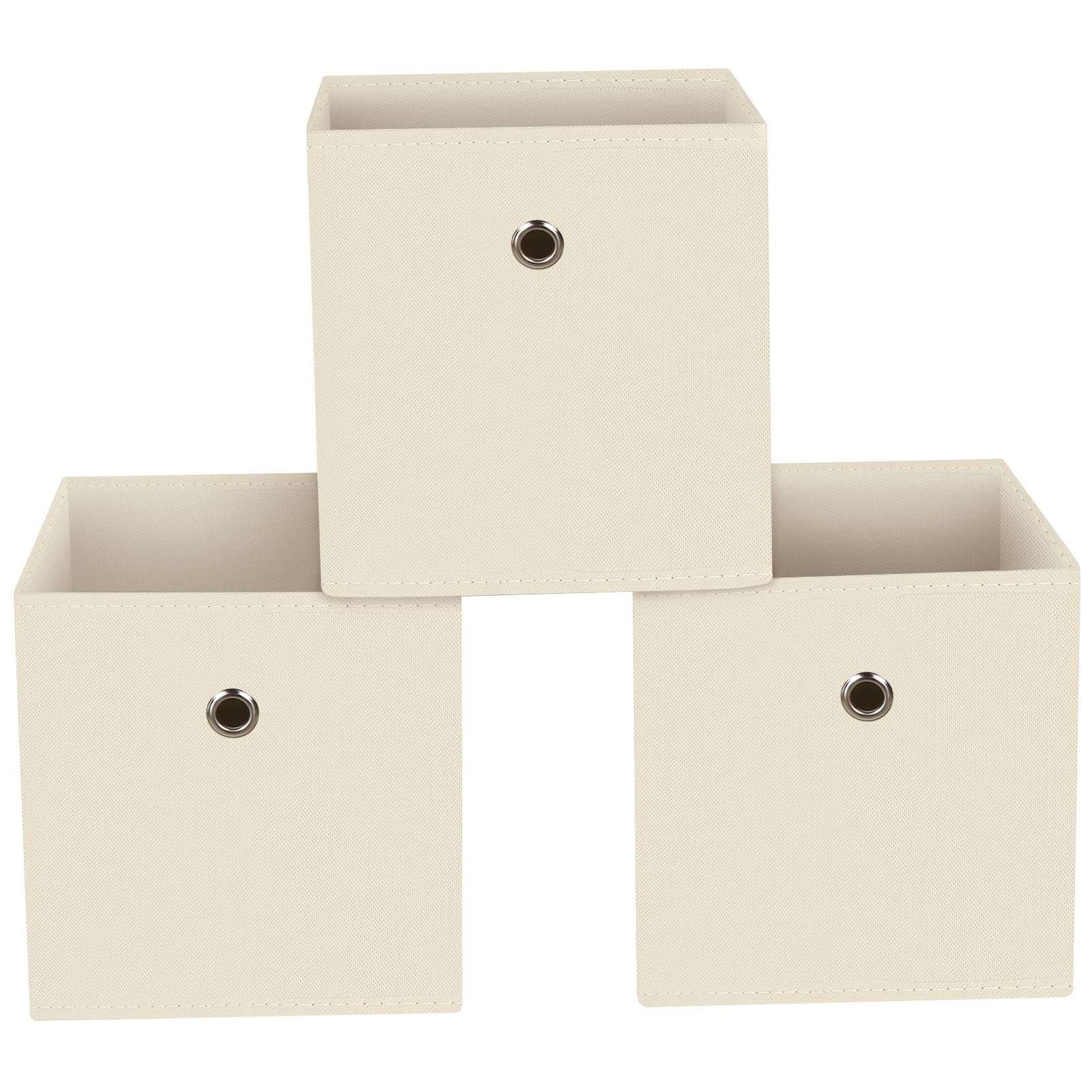 Photo 1 of Yunkeeeper Collapsible Fabric Cloth Storage Cubes,11 Inch Cube Storage Organizer Foldable Storage Basket,For Home Bedroom ,Clothes , Bathroom,Closet Organizers And Storage,Set of 3,(Pink)