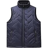 RoseZose Women's Quilted Puffy Vest Lightweight Fleece Lined Zip Up Sleeveless Jacket Warm Winter Gilet